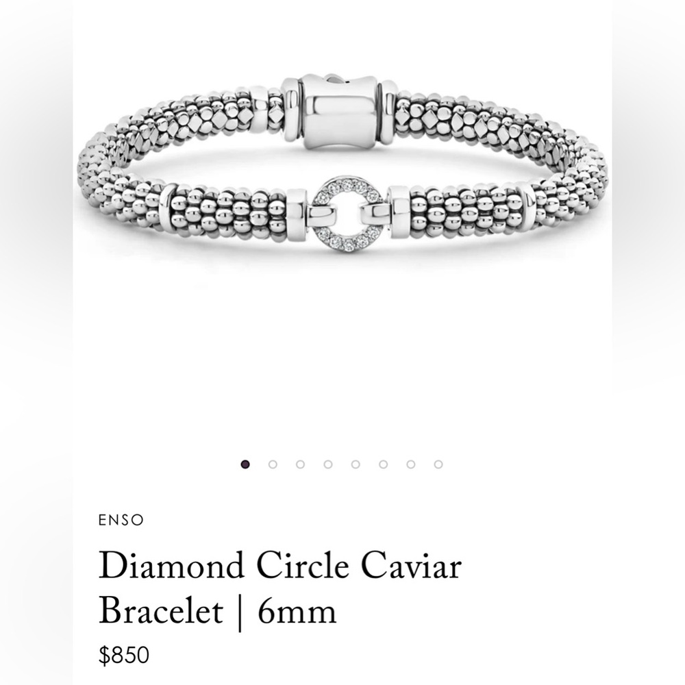 Lagos bracelet with circle diamond
